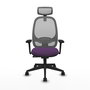PIQUERAS Y CRESPO Silla de oficina Cilanco con mecanismo Sincro, Morado y Gris