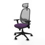 PIQUERAS Y CRESPO Silla de oficina Cilanco con mecanismo Sincro, Morado y Gris