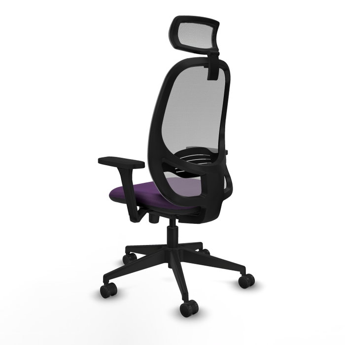 PIQUERAS Y CRESPO Silla de oficina Cilanco con mecanismo Sincro, Morado y Gris