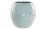 DKD Home Decor Jarron Cnacc 26 Mediterraneo Azul Celeste Blanco Gres 14 x 14 x 24 cm