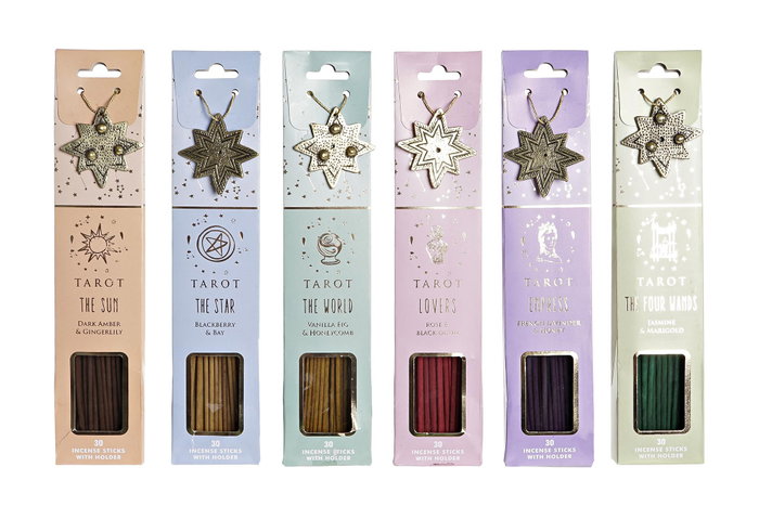 DKD Home Decor Set de 30 Varillas de Incienso Tarot Multicolor