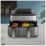 Philips Airfryer NA555/00 Dual Basket 9L Plata
