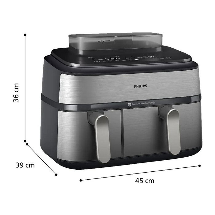 Philips Serie 5000 NA555/00 Dual 9L Plateado