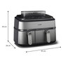 Philips Airfryer NA555/00 Dual Basket 9L Silver