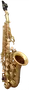 SML Saxofón Soprano Curvado SC620 SML Dorado Lacado Sib Con Kit BG Completo