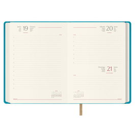 Agenda Anual (2026) Dohe Samba Cosida Tapa Extra Polipiel Con Goma 150X210 D/P Turquesa