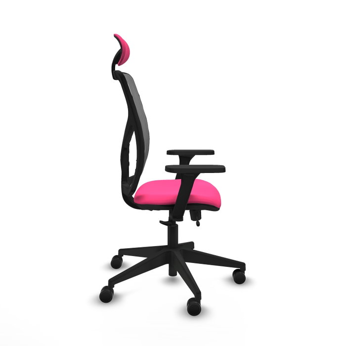 PIQUERAS Y CRESPO Silla de oficina Motilla Rosa y Gris PIQUERAS Y CRESPO Silla de oficina Motilla Rosa y Gris