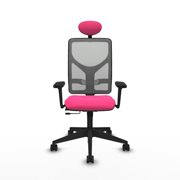 PIQUERAS Y CRESPO Silla de oficina Motilla Rosa y Gris PIQUERAS Y CRESPO Silla de oficina Motilla Rosa y Gris