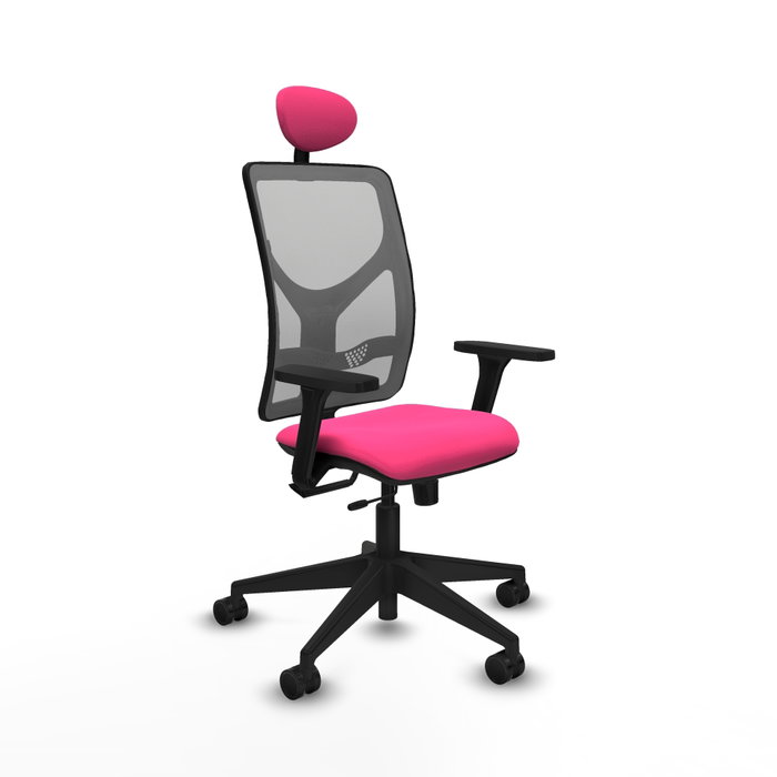 PIQUERAS Y CRESPO Silla de oficina Motilla Rosa y Gris PIQUERAS Y CRESPO Silla de oficina Motilla Rosa y Gris