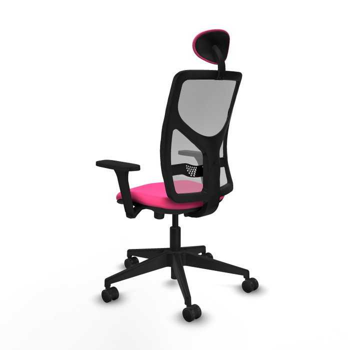 PIQUERAS Y CRESPO Silla de oficina Motilla Rosa y Gris PIQUERAS Y CRESPO Silla de oficina Motilla Rosa y Gris