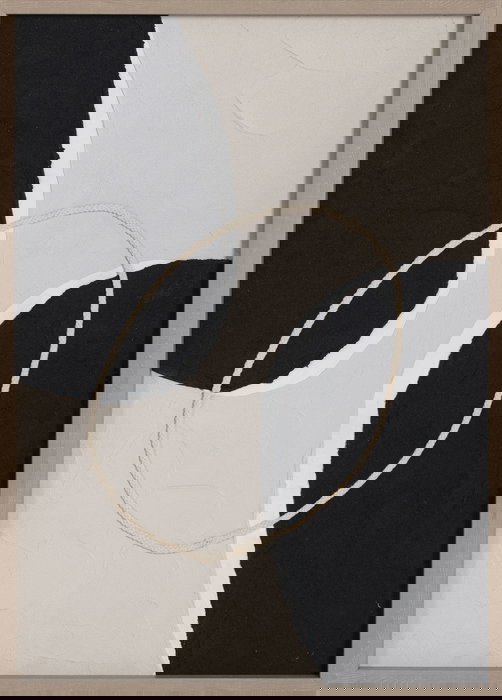 DKD Home Decor Cuadro Abstracto Marron Negro Lienzo Pino 70 x 50 x 3.5 cm (2 Unidades)