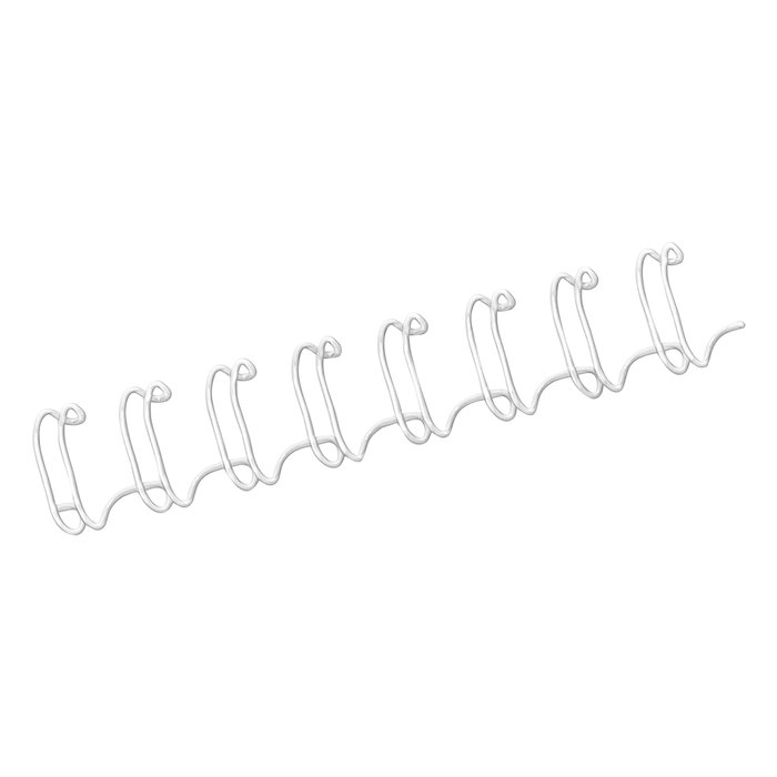 Fellowes Canutillo Wire-O Metálico 6 mm Blanco (34 Anillas, 100 Unidades)