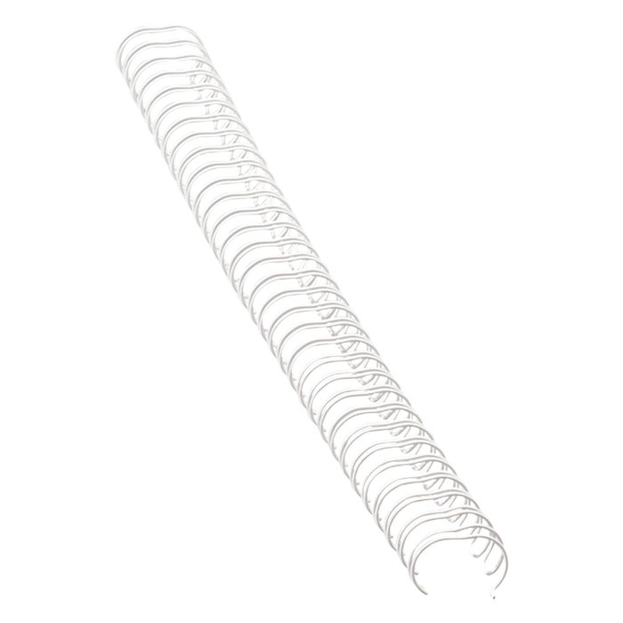 Fellowes Canutillo Wire-O Metálico 6 mm Blanco (34 Anillas, 100 Unidades)