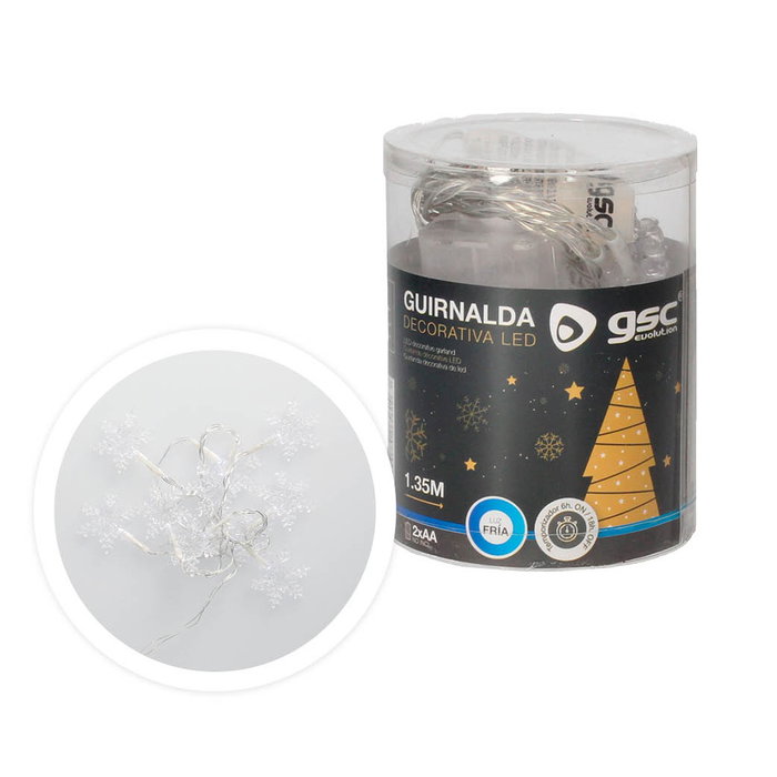 GSC Evolution Copos de nieve LED transparentes 1,35M Luz fría