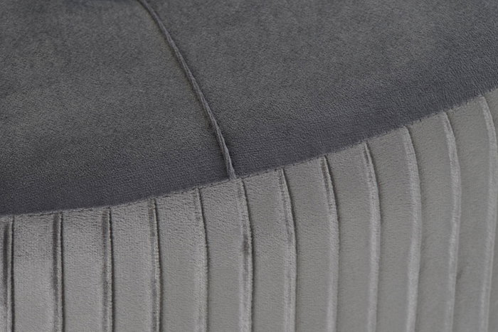 DKD Home Decor Reposapiés Velvet Gris Oscuro