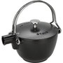 Staub Tetera Redonda de Hierro Fundido Negro 1,15 L