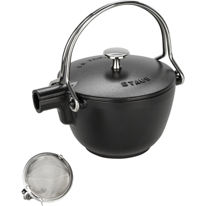 Staub Tetera Redonda de Hierro Fundido Negro 1,15 L Staub Tetera Redonda de Hierro Fundido Negro 1,15 L