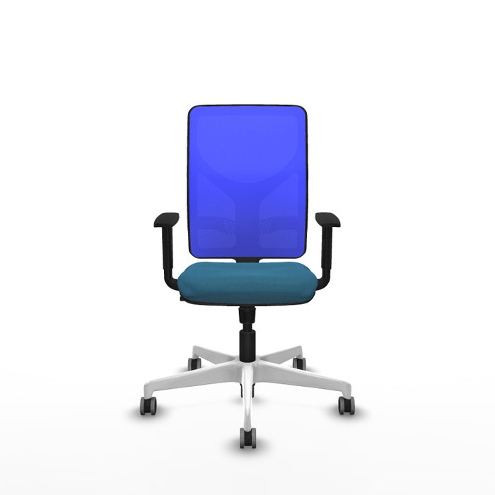 PIQUERAS Y CRESPO Silla de oficina Motilla con mecanismo Sincro, Verde petróleo y Azul