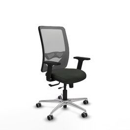 PIQUERAS Y CRESPO Silla de oficina Zulema con mecanismo Sincro/Traslack, Negro y Gris