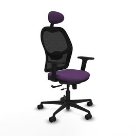 PIQUERAS Y CRESPO Silla de Oficina Jorquera Morada y Negra