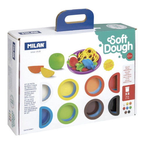 MILAN Maletín de Pasta Blanda Soft Dough Hora de Cocinar con 8 Botes y Herramientas