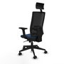 PIQUERAS Y CRESPO Silla de oficina Horna Azul marino y Negro