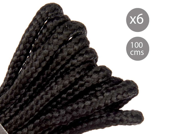 ARTE REGAL 6 CORDONES NEGRO 100CM