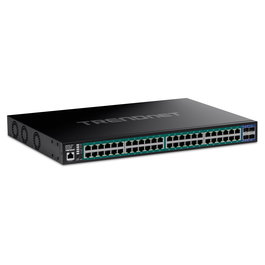 TRENDnet TPE-3524SF Switch Gigabit Web Smart 52 Puertos PoE+, 740W, 4 Slots SFP+ 10G, Gestionado