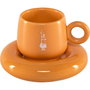 Bialetti Set de 4 Tazas de Espresso con Platos Mercato Della Frutta