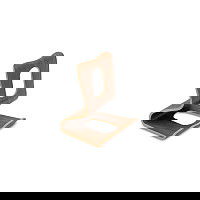 Terratec Soporte para Tablet de Madera Marrón | Soporte Pasivo para Móvil o Tablet | Interior