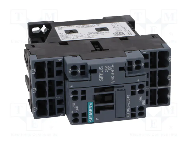 SIEMENS 3RT2028-2BB40 Contactor 3-polar 24VDC