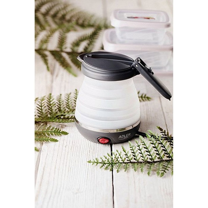 Adler Hervidor de agua plegable de viaje 0,6l - Gris