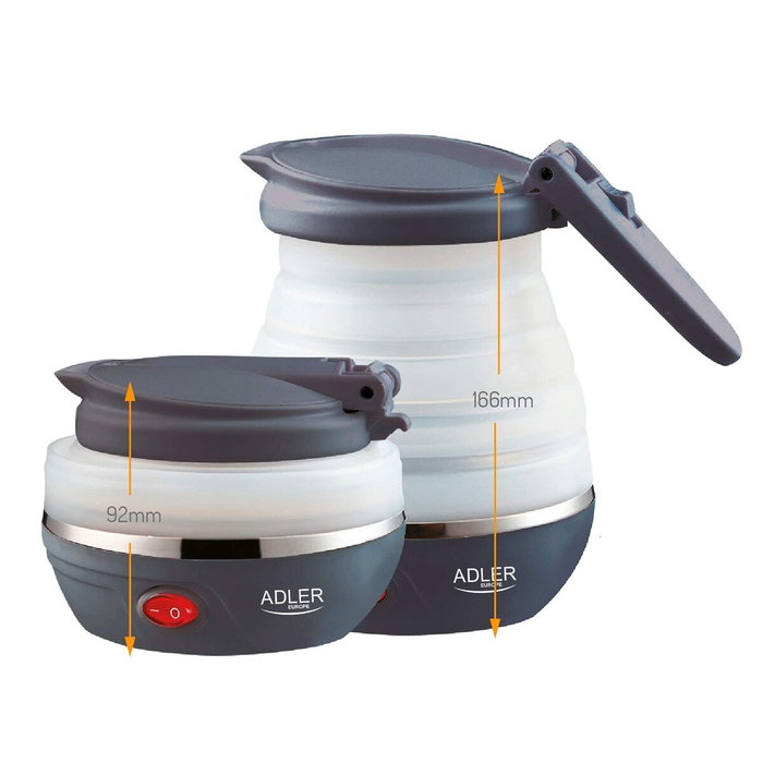 Adler Hervidor de agua plegable de viaje 0,6l - Gris Adler Hervidor de agua plegable de viaje 0,6l - Gris
