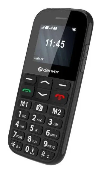 Denver BAS-18800L Teléfono móvil 4G para personas mayores Negro