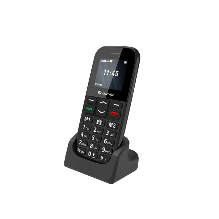 Teléfono Móvil para Mayores Denver Electronics BAS-18800L Negro 1,77" Teléfono Móvil para Mayores Denver Electronics BAS-18800L Negro 1,77"