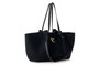Vince Camuto Bolso de Hombro Foggia Suede Negro Cuero de Polivinilo