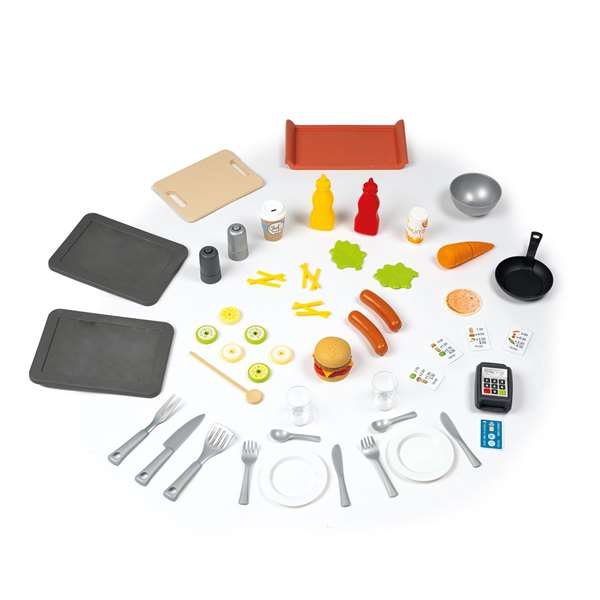 Smoby Casa Chef Cocina de Juguete para Niños +3 años, 1.35x124 cm con 48 Accesorios