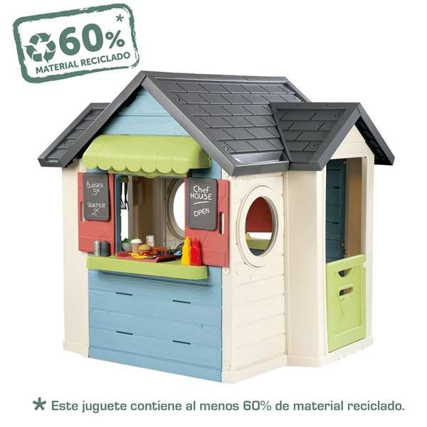 Smoby Casa Chef Cocina de Juguete para Niños +3 años, 1.35x124 cm con 48 Accesorios
