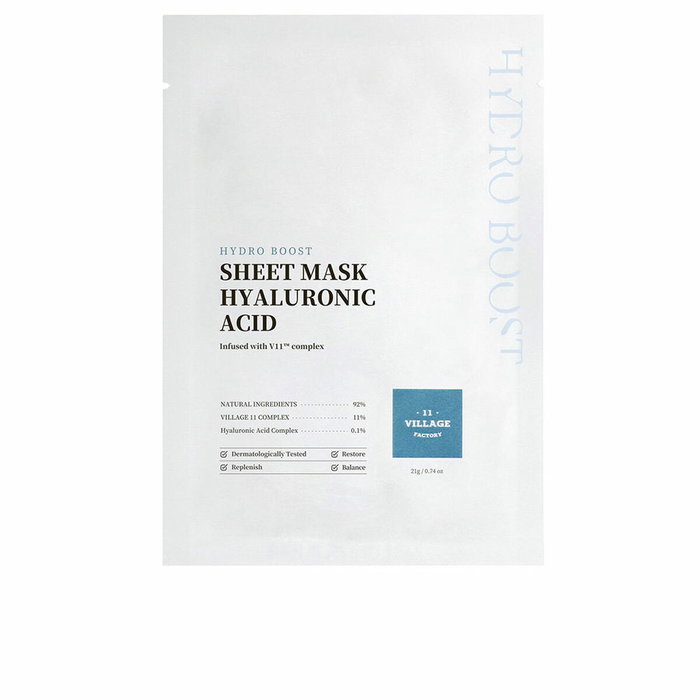 Village 11 HYDRO BOOST Sheet Mask Hyaluronic Acid 23 g Village 11 HYDRO BOOST Sheet Mask Hyaluronic Acid 23 g