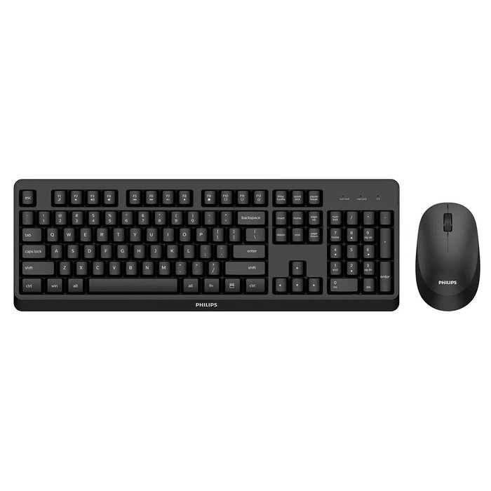 Philips SPT6307BL/16 Combo de Teclado y Ratón Inalámbrico RF 2.4G, QWERTY Inglés, Negro