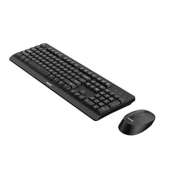 Philips SPT6307BL/16 Combo de Teclado y Ratón Inalámbrico RF 2.4G, QWERTY Inglés, Negro