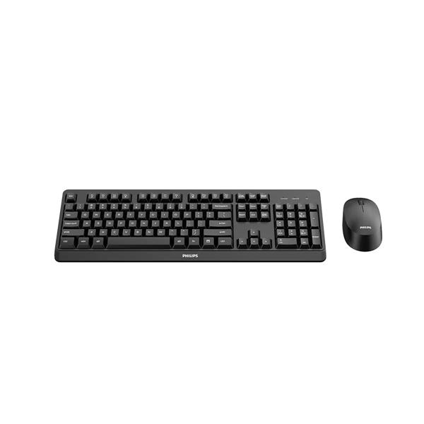 Philips SPT6307BL/16 Combo de Teclado y Ratón Inalámbrico RF 2.4G, QWERTY Inglés, Negro