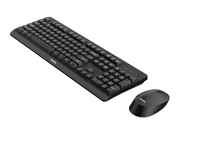 Philips SPT6307BL/16 - Pack Teclado y Ratón Inalámbrico RF 2.4G para PC/Mac, Teclado QWERTY Inglés 100% con Teclado Numérico, Ratón 1600 DPI, Negro Philips SPT6307BL/16 - Pack Teclado y Ratón Inalámbrico RF 2.4G para PC/Mac, Teclado QWERTY Inglés 100% con Teclado Numérico, Ratón 1600 DPI, Negro