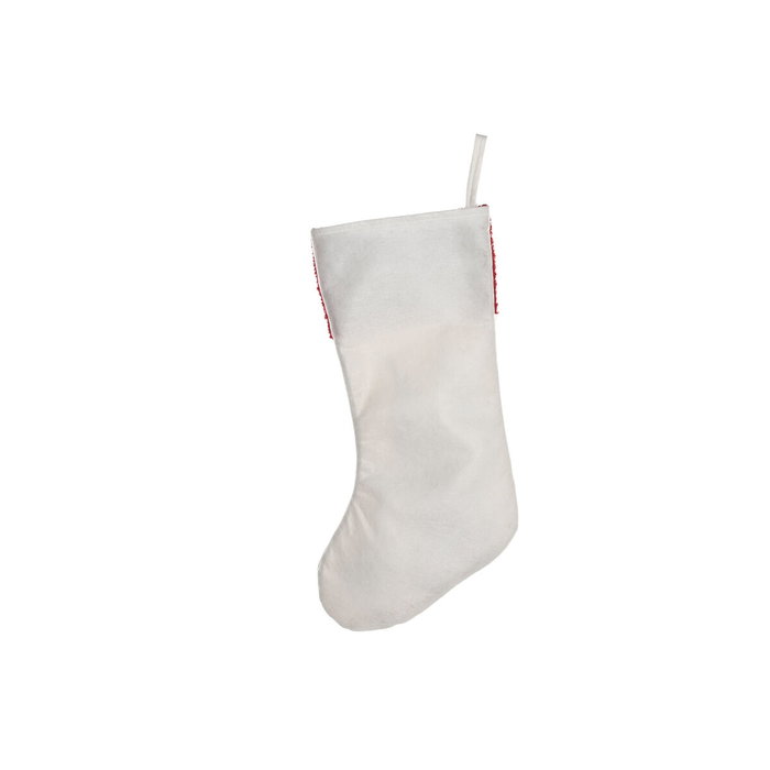 DKD Home Decor Calcetín de Poliéster 25x2x50 Crema y Rojo DKD Home Decor Calcetín de Poliéster 25x2x50 Crema y Rojo