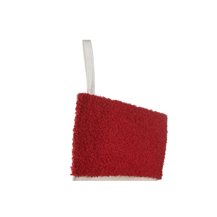 DKD Home Decor Calcetín de Poliéster 25x2x50 Crema y Rojo DKD Home Decor Calcetín de Poliéster 25x2x50 Crema y Rojo