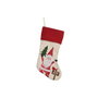 DKD Home Decor Calcetín de Poliéster 25x2x50 Crema y Rojo