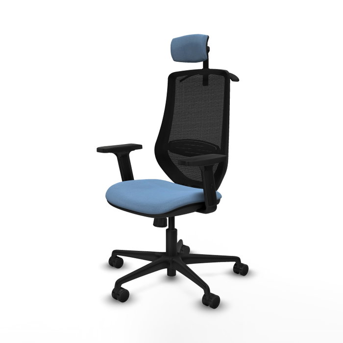 PIQUERAS Y CRESPO Silla de oficina Mardos con mecanismo Sincro, Azul cielo y Negro PIQUERAS Y CRESPO Silla de oficina Mardos con mecanismo Sincro, Azul cielo y Negro