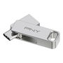 Memoria USB PNY PFDI64GDULINKTYCG Plateado Acero 64 GB