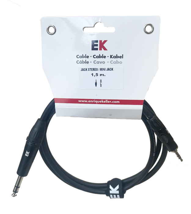 Cable Ek Audio Jack Estéreo - Mini Jack Estéreo 1,5 m Cable Ek Audio Jack Estéreo - Mini Jack Estéreo 1,5 m