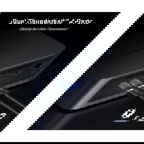 Ugreen NASync DXP480T Plus NAS 4 Bahías Compacto Intel Core i5-1235U 8 GB DDR5 128 GB SSD Hasta 32 TB RAID 10 GbE Ethernet WiFi UGOS Pro